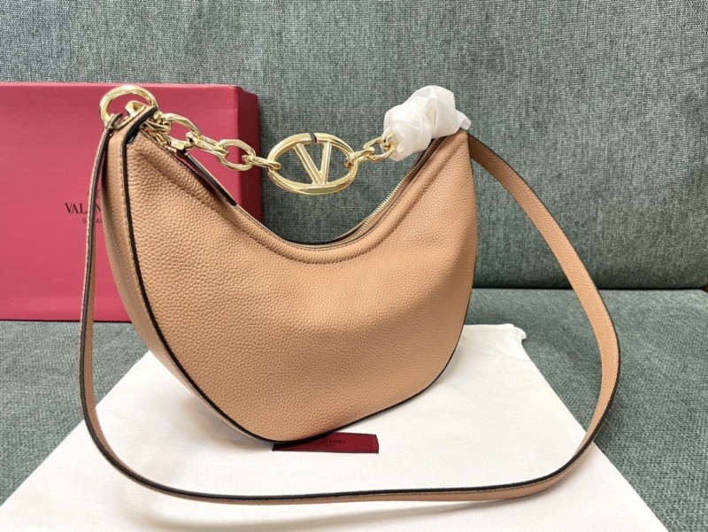 Vlogo Signature Small Leather Hob Bag“29*23*11CM”-037=