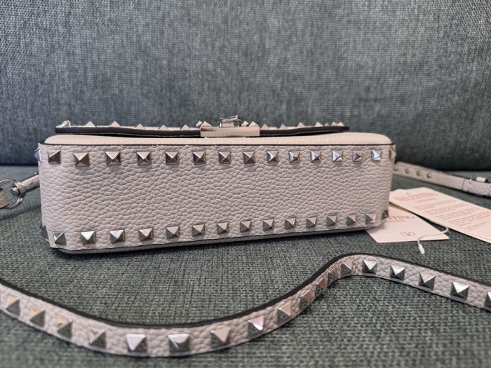 Rockstud Leather Shoulder Bag“24*12*6CM”-036=