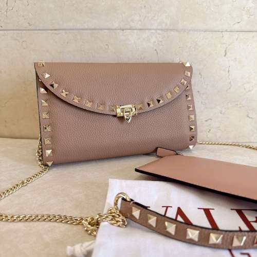 Garavani Rockstud Chain Wallet“21.5*12*2.5CM”-065=