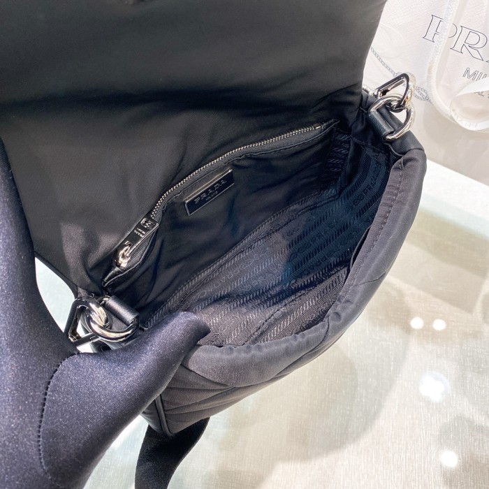 Padded Re-Nylon Shoulder Bag“20*14*7CM”-008=