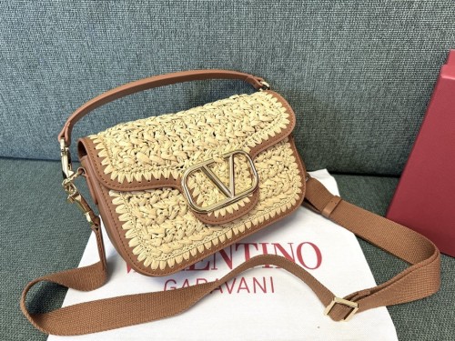 Alltime Crochet Leather Shoulder Bag“23.5*18*5CM”-029=