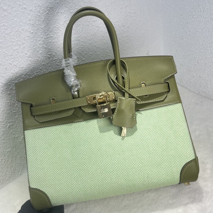 Birkin 25 Swift-Canvas“25*20*13CM”-0131=