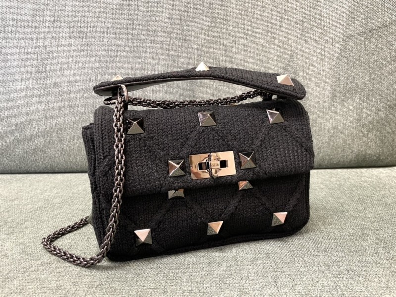 Knit Roman StudShoulder Bag“25*16*10CM”-087=