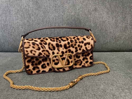 LOCò Shoulder Bag In Pony Effect Animalier Calfskin“27*13*6CM”-057=