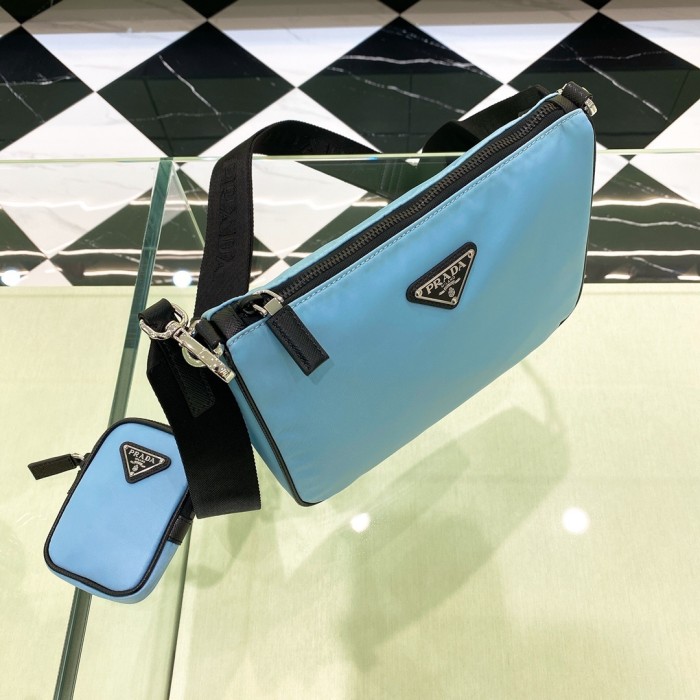 Pre-Owned 2010 Saffiano Travel Shoulder Bag“24*18.5*6CM”-086=