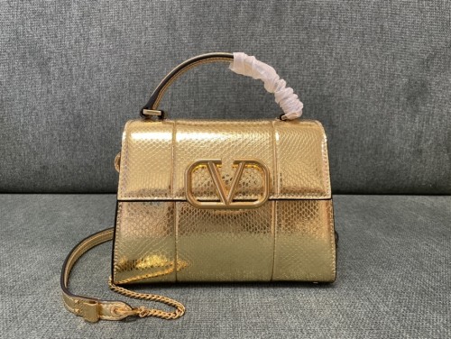 Vsling Smal Snakeskin HandBag“22*16*9CM”-008=