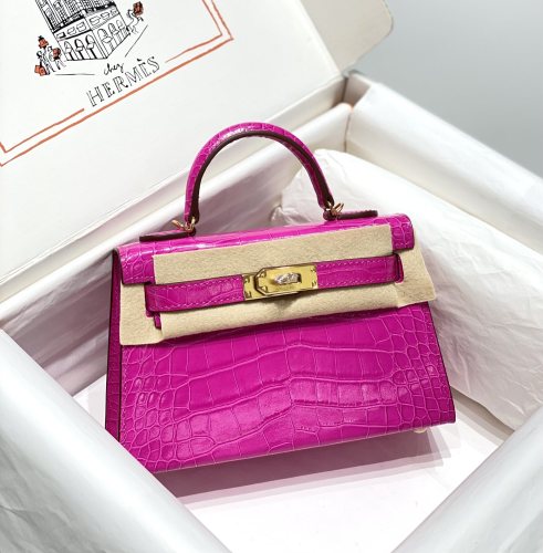 Kelly Cowhide Copy Crocodile“19*12*5CM”-0341=