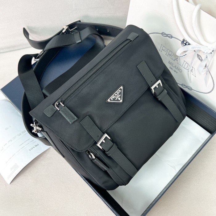 Re-Nylon Shoulder Bag“27*20.5*12CM”-089=
