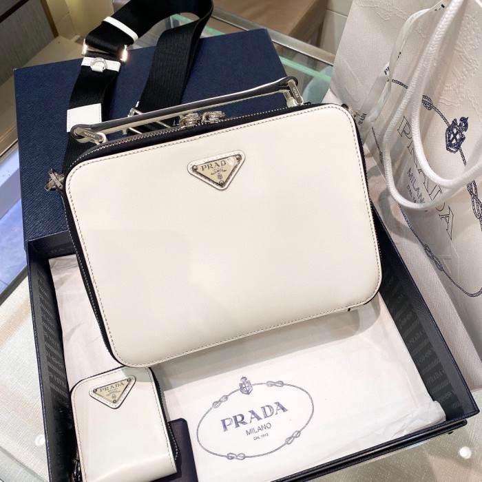 Brique Saffiano Leather bag“22*16*6CM”-089=