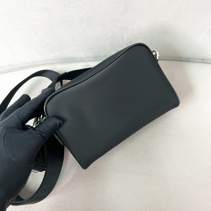 Re-Nylon And Smooth Leather Shoulder Bag“18*11.5*5CM”-087=