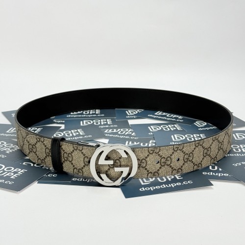 3.7cm Reversible belt with Interlocking G buckle 473030 KGDHN 9769