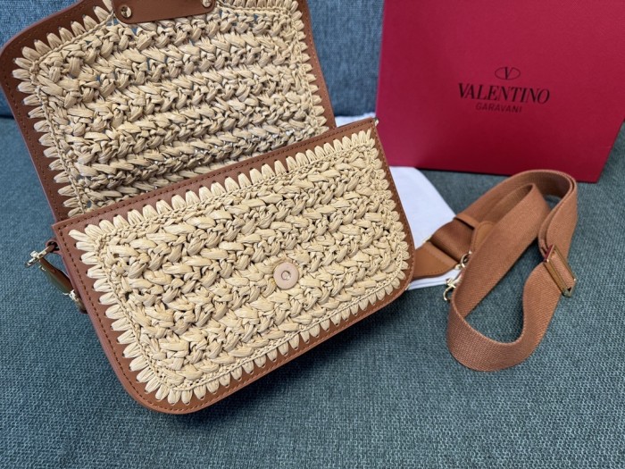 Alltime Crochet Leather Shoulder Bag“23.5*18*5CM”-029=