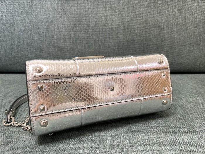 Vsling Smal Snakeskin HandBag“22*16*9CM”-008=