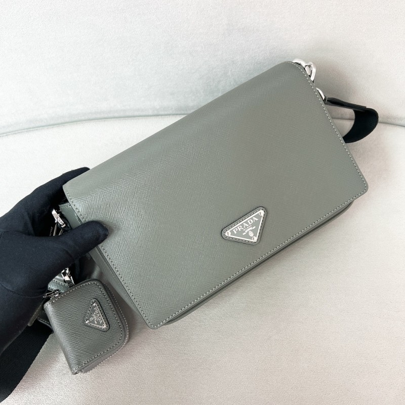 Saffiano leather shoulder bag“22*14.5*5CM”-0801=