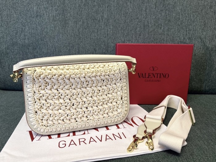 Alltime Crochet Leather Shoulder Bag“23.5*18*5CM”-029=