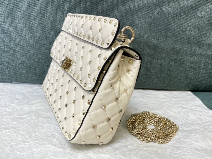 Rockstud Spike Shoulder Bag“24*16*6.5CM”-057=