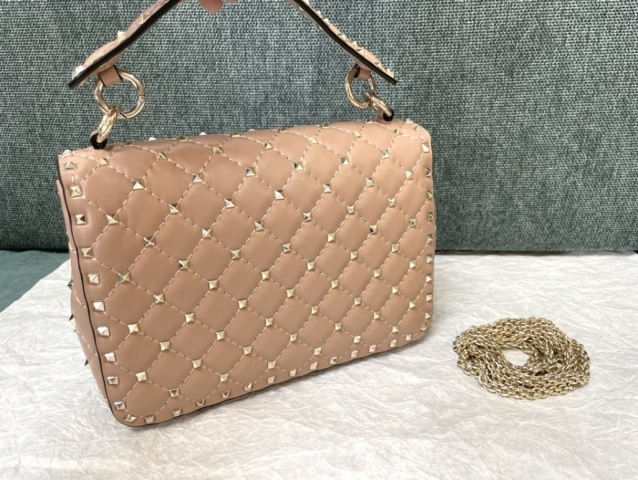 Rockstud Spike Shoulder Bag“24*16*6.5CM”-057=