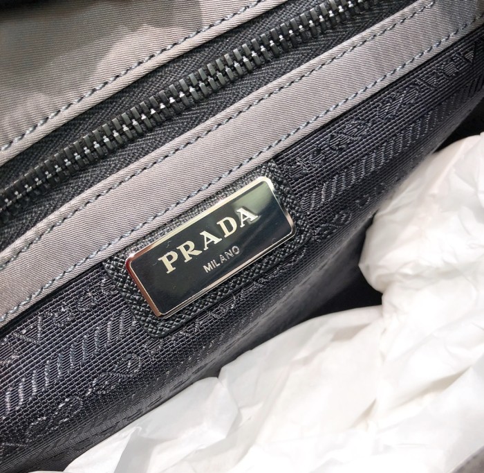 Re-Nylon And Saffiano Leather Shoulder Bag“26*19*10CM”-088=