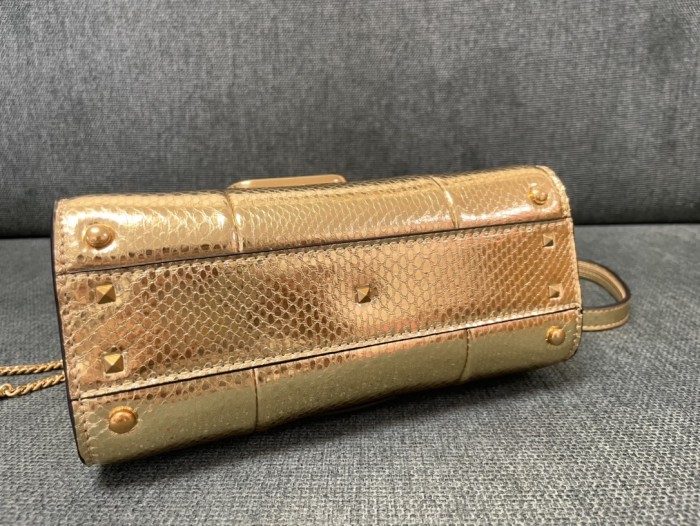Vsling Smal Snakeskin HandBag“22*16*9CM”-008=