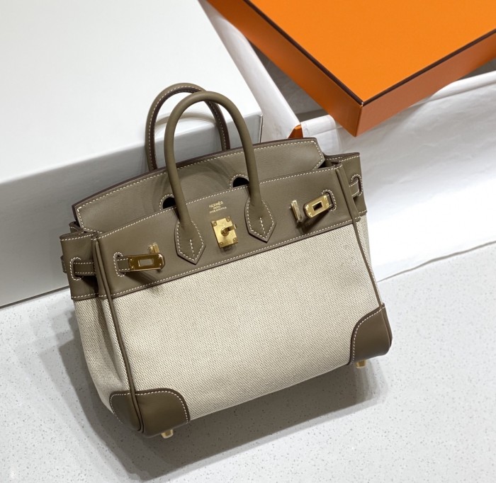 Birkin 25 Swift-Canvas“25*20*13CM”-0131=