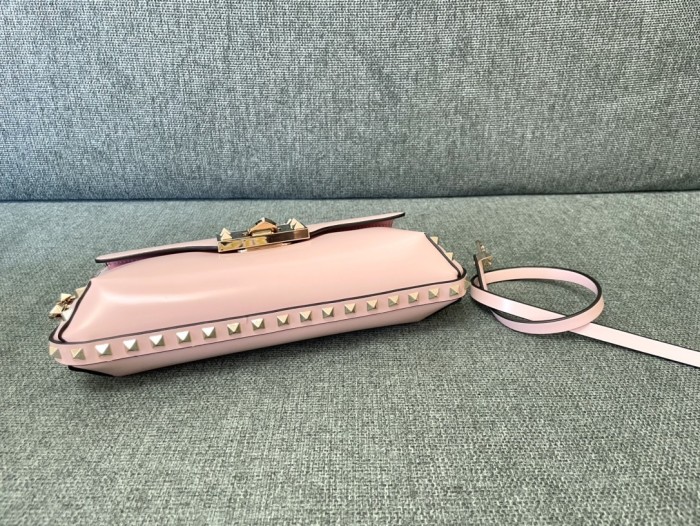 Rockstud Leather Shoulder Bag“26*13*7CM”-008=