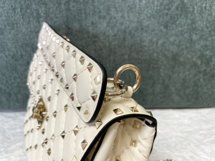 Rockstud Spike Shoulder Bag“24*16*6.5CM”-057=