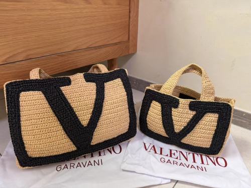 Viva Superstar Medium Shopping Bag In Raffia“34*24*9CM”-007=