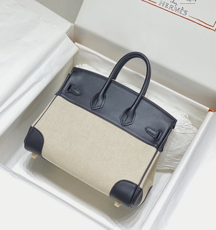 Birkin 25 Swift-Canvas“25*20*13CM”-0131=