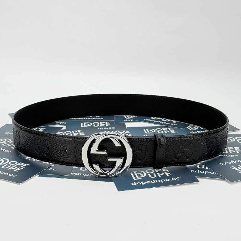 4cm Wide belt with Interlocking G buckle 794196 AABZA 1000