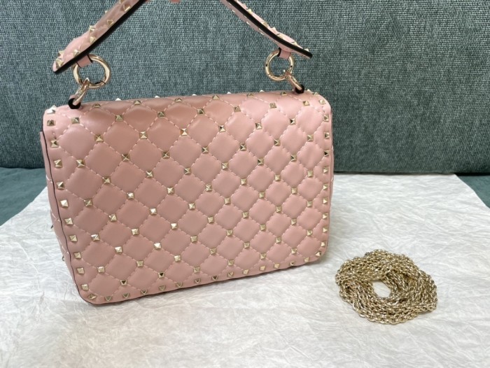 Rockstud Spike Shoulder Bag“24*16*6.5CM”-057=