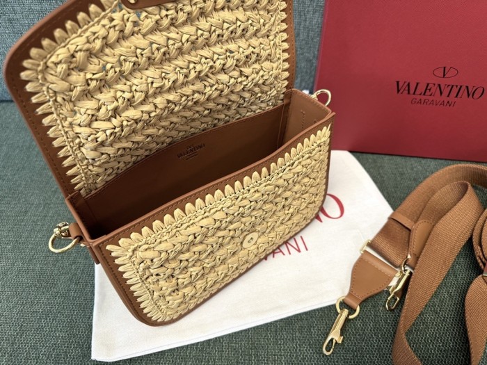 Alltime Crochet Leather Shoulder Bag“23.5*18*5CM”-029=