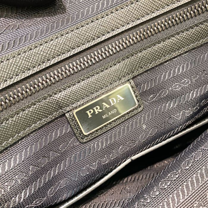 Re-Nylon And Saffiano Leather Briefcase“38*28*6.5CM”-0031=