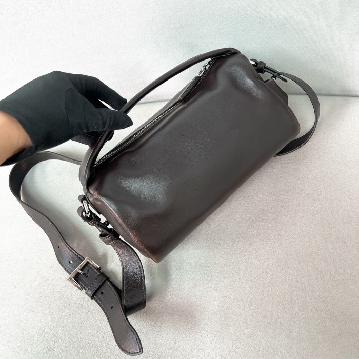 Leather Shoulder Bag“24*11*11CM”-089=
