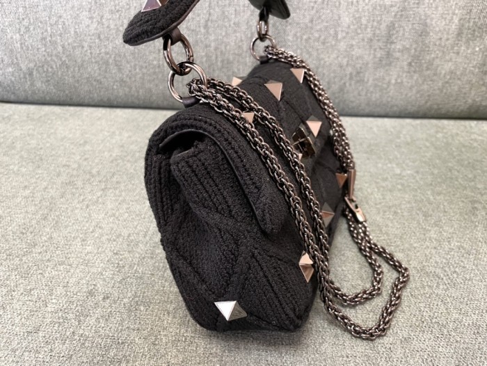 Knit Roman StudShoulder Bag“25*16*10CM”-087=