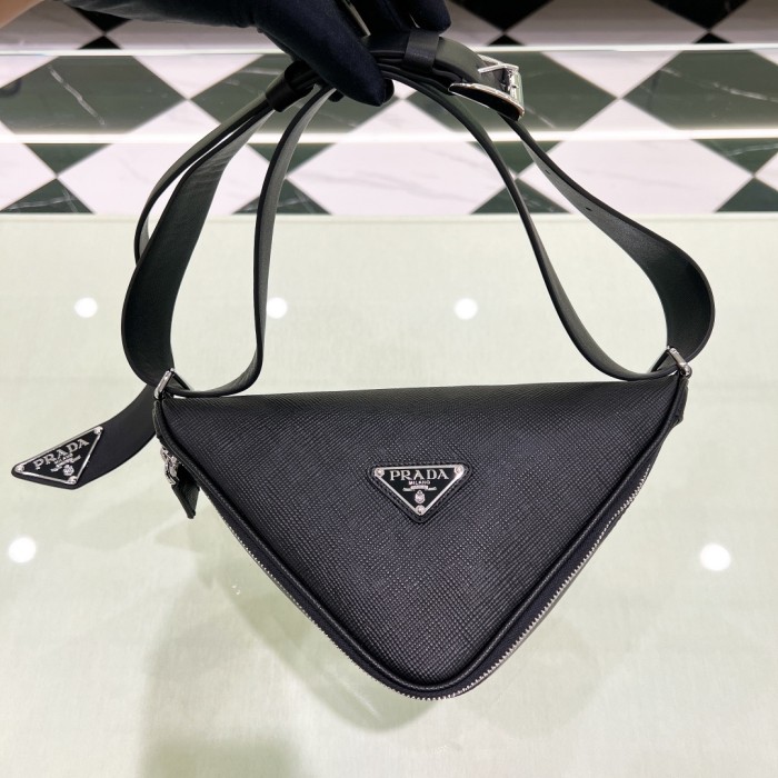 Saffiano Triangle Belt Bag“25*14*9CM”-088=
