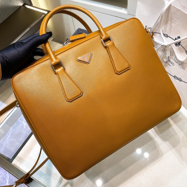 Saffiano Leather Briefcase“36*28*6.5CM”-0061=