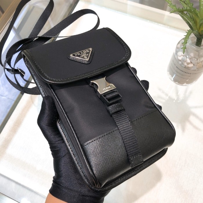 Re-Nylon And Leather Smartphone Case“19*12*2.5CM”-054=
