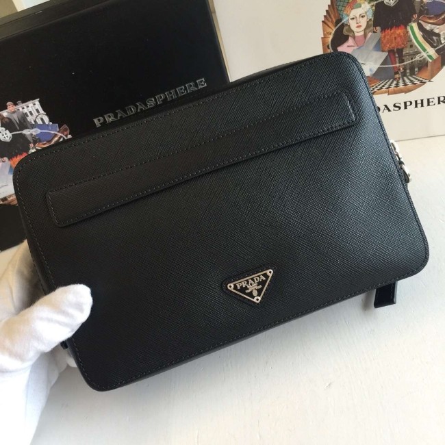 Saffiano Travel Zip Pouch“23.5*15.5*6CM”-059=