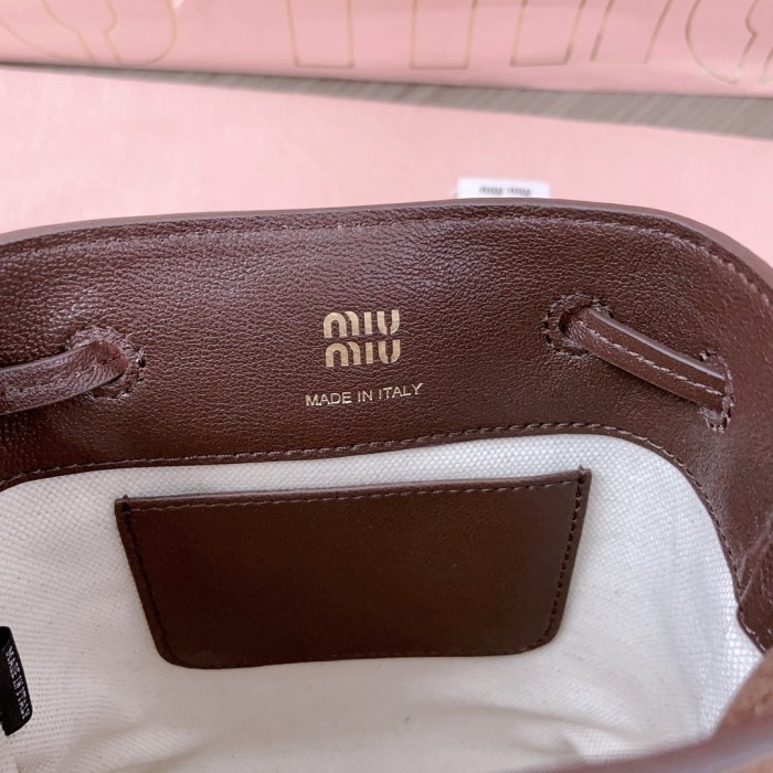 Suede Leather Mini Bucket Bag“17*14*6CM”-065=
