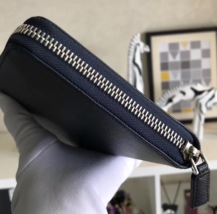 Saffiano Stripe Leather Wallet“21*11CM”-055=