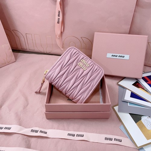 Small Matelassé Nappa Leather Wallet“10*10CM”-053=