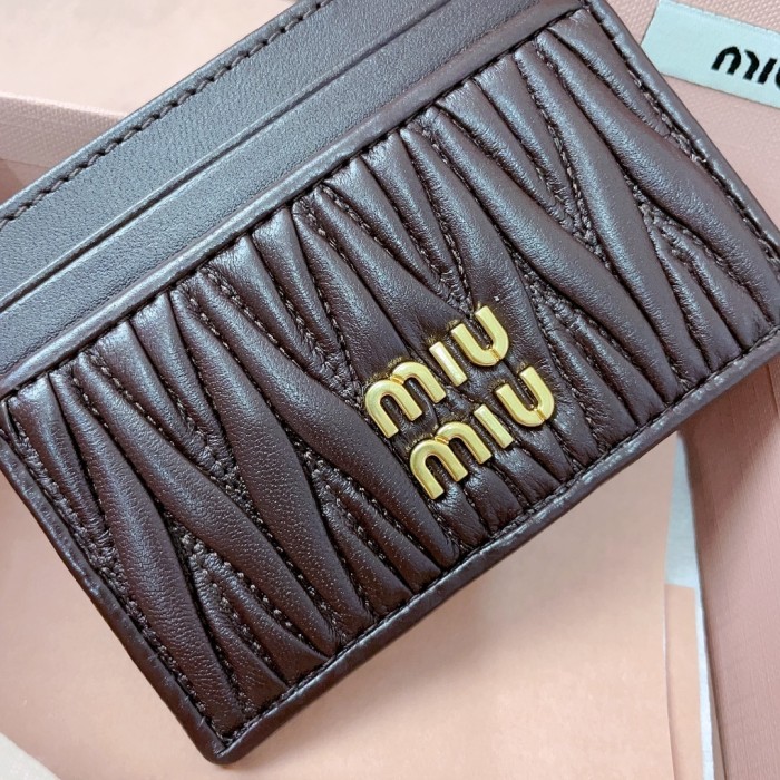 Matelassé Nappa Leather Card Holder“10.5*8CM”-002=