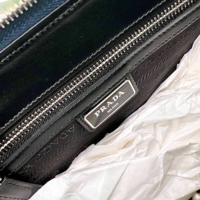 Black Saffiano Leather Pouch“26.5*17*5CM”-058=