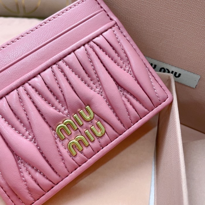 Matelassé Nappa Leather Card Holder“10.5*8CM”-002=
