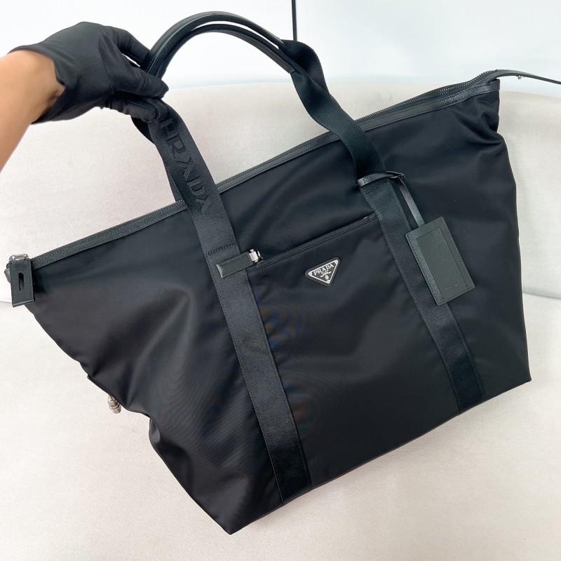 Re-Nylon And Saffiano Leather Duffle Bag“44.5*40*24CM”-0821=