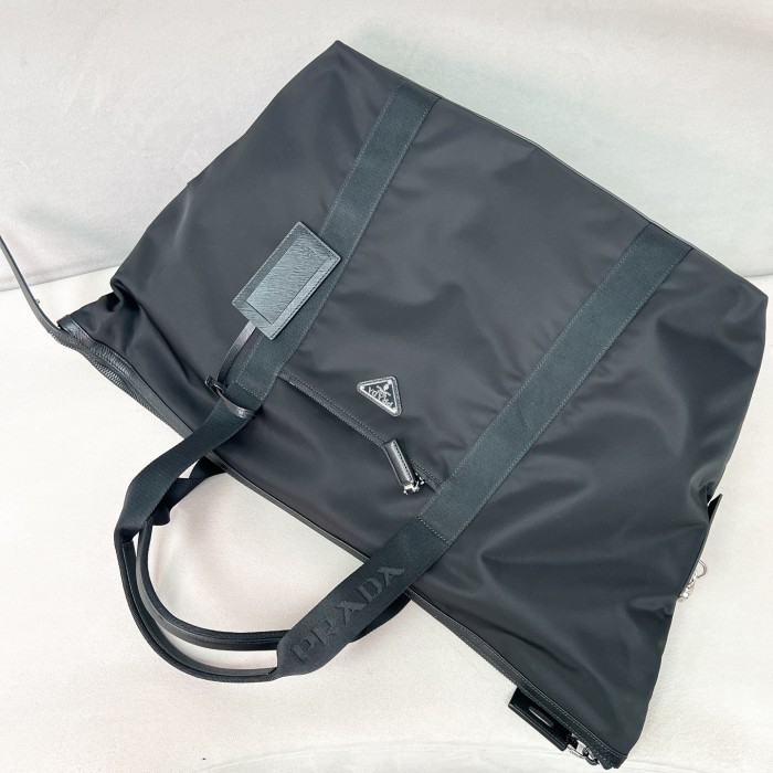Re-Nylon And Saffiano Leather Duffle Bag“44.5*40*24CM”-0821=