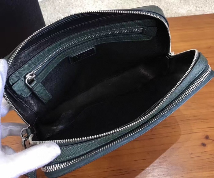 Saffiano Travel Zip Pouch“23.5*15.5*6CM”-059=