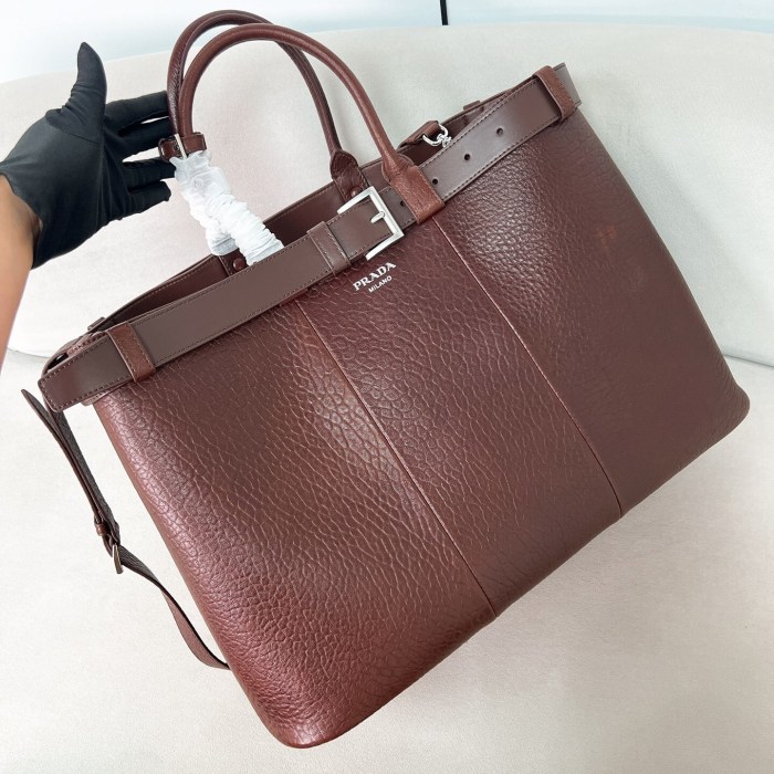 Buckle leather bag with belt“48*34*18CM”-0871=
