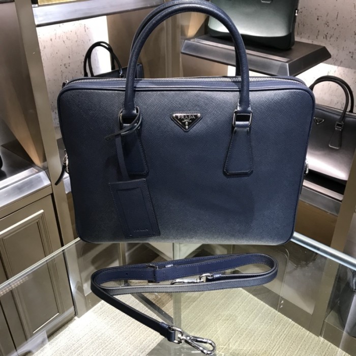 Saffiano Leather Briefcase“36*28*4CM”-0051=