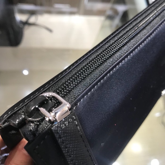 Black Re-Nylon Clutch Document Holder“23*16*7CM”-005=